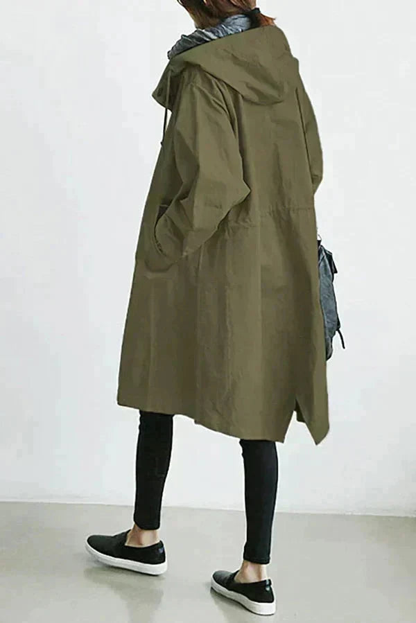 Yseult Women's Raincoat – Urban Waterproof with Oversized Breathable Hood