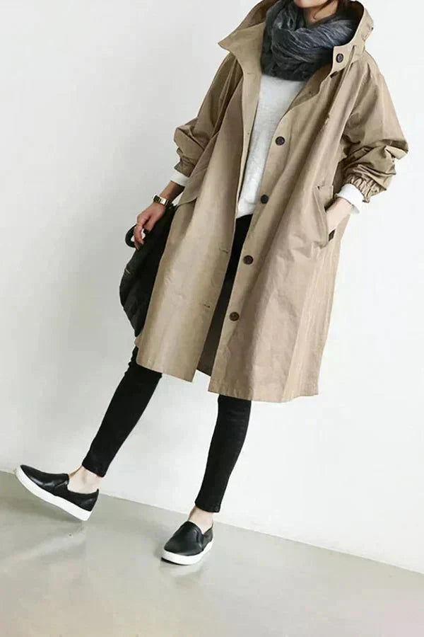 Yseult Women's Raincoat – Urban Waterproof with Oversized Breathable Hood