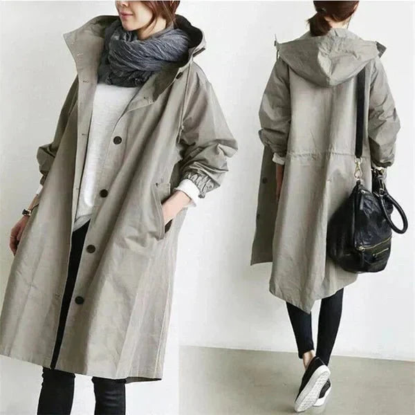 Yseult Women's Raincoat – Urban Waterproof with Oversized Breathable Hood