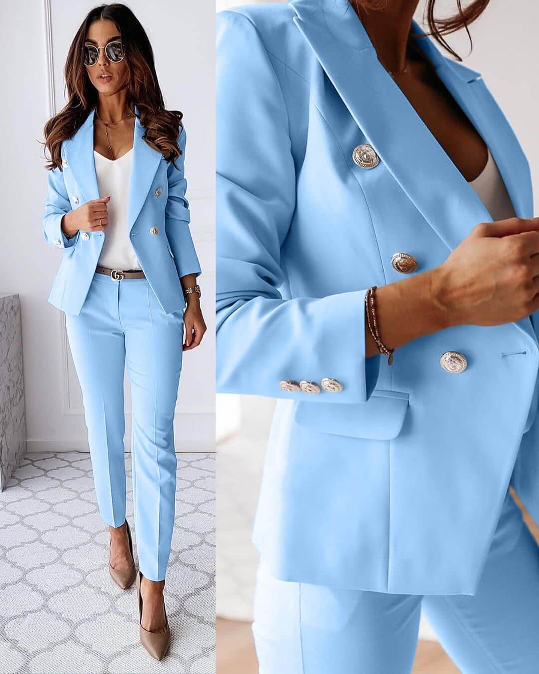 Jessamine Women's Suit – A Modern Set with a Sharp Blazer & Chic Tailored Trousers