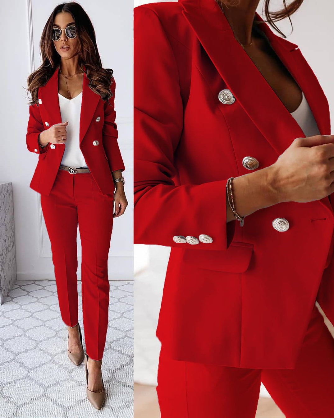 Jessamine Women's Suit – A Modern Set with a Sharp Blazer & Chic Tailored Trousers