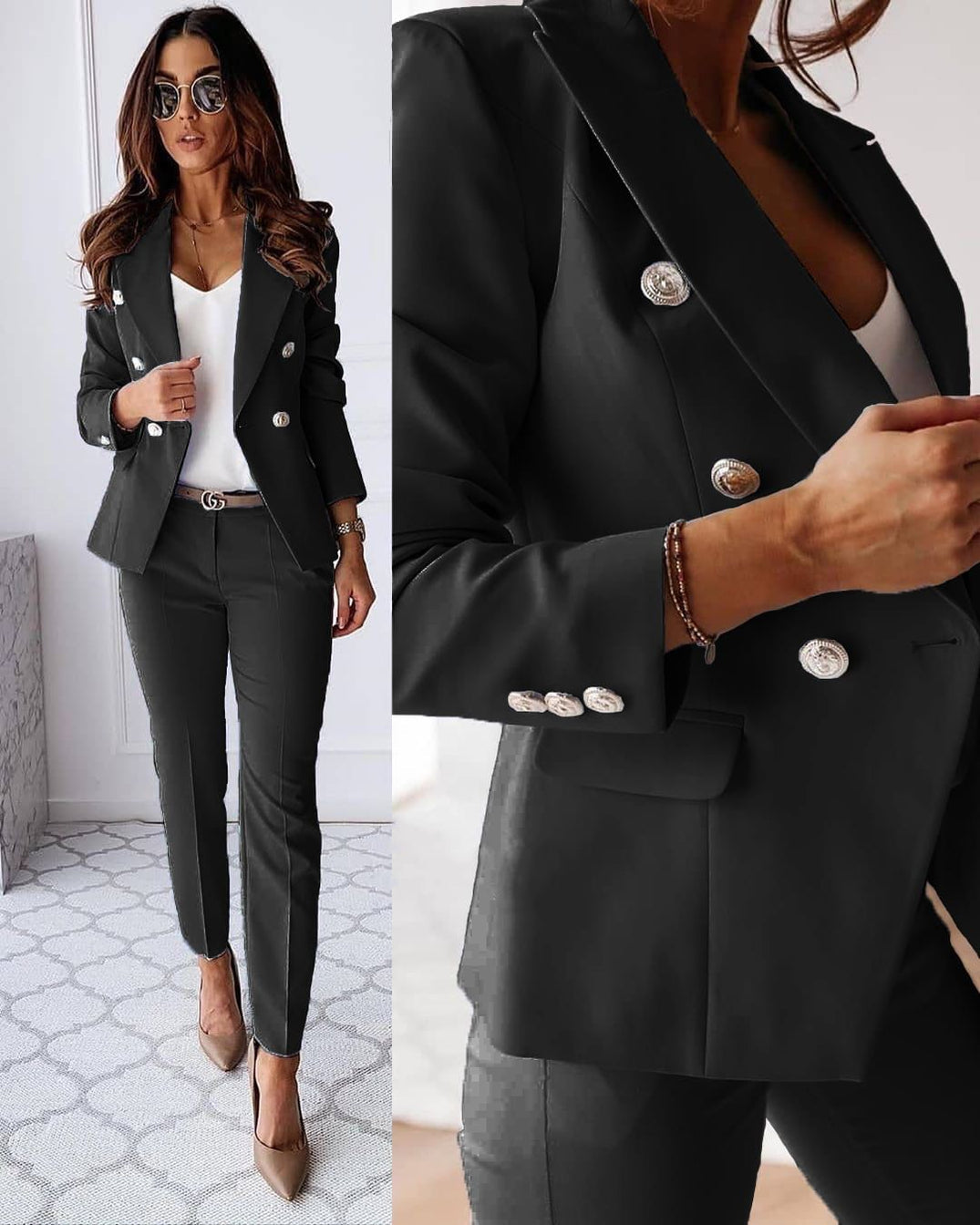 Jessamine Women's Suit – A Modern Set with a Sharp Blazer & Chic Tailored Trousers