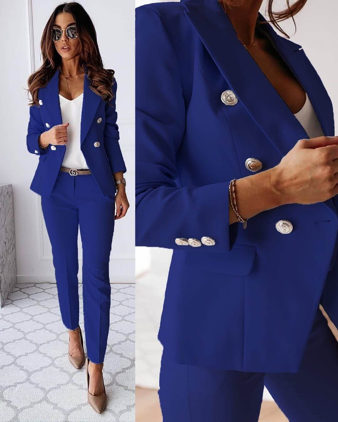 Jessamine Women's Suit – A Modern Set with a Sharp Blazer & Chic Tailored Trousers