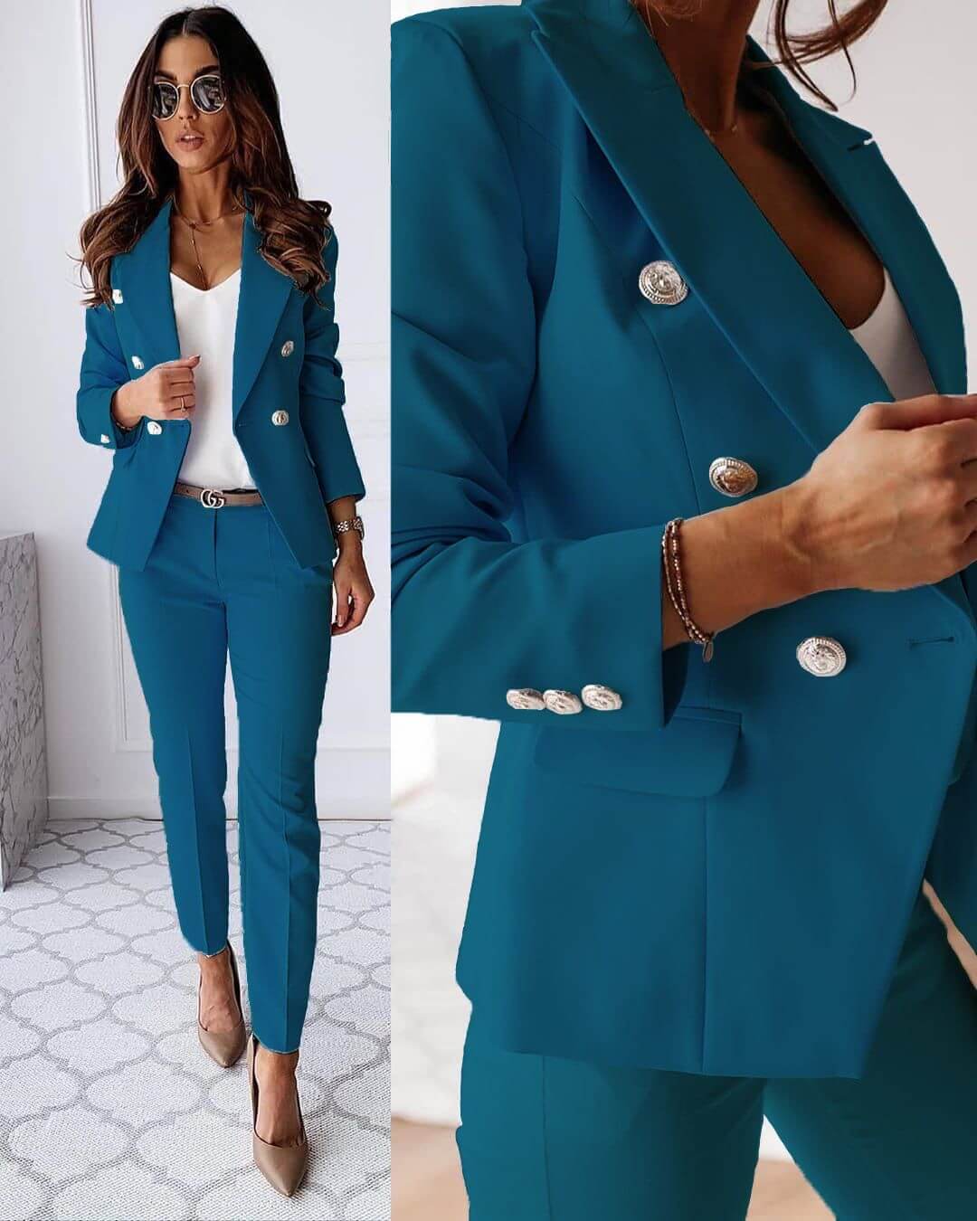 Jessamine Women's Suit – A Modern Set with a Sharp Blazer & Chic Tailored Trousers
