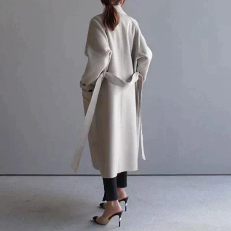 Maddox Women's Long Wool Coat – Stylish & Cozy Timeless Winter Coat