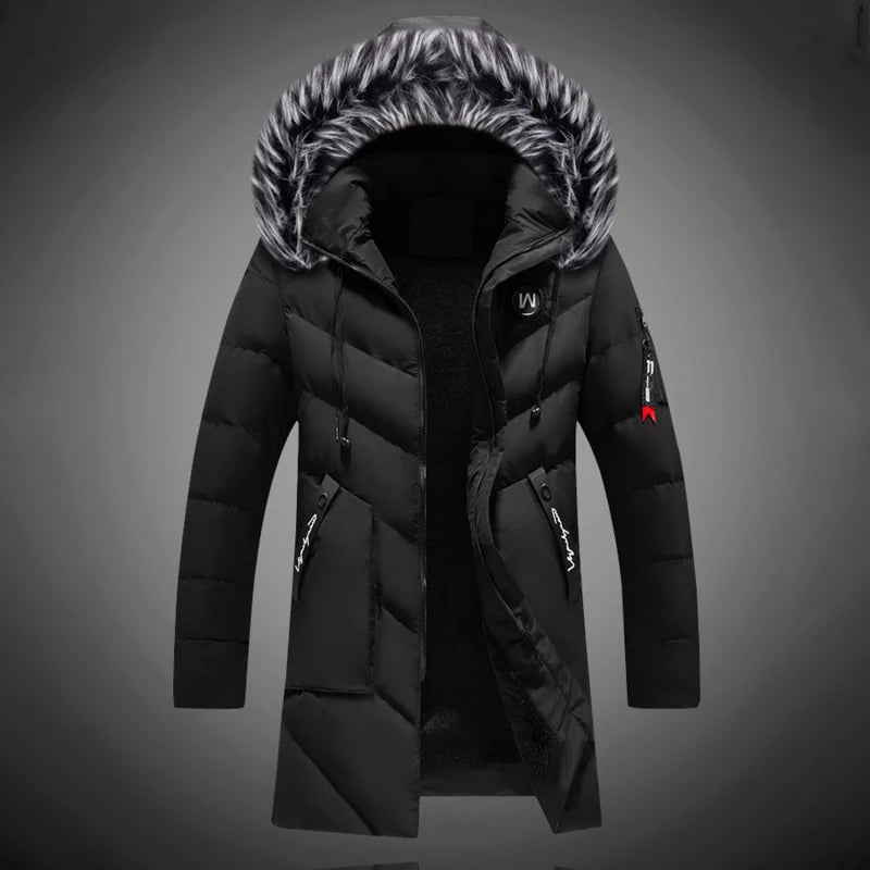 Vaughn Men's Winter Coat – Cozy Insulation, Water-Repellent Fabric & Adjustable Hood