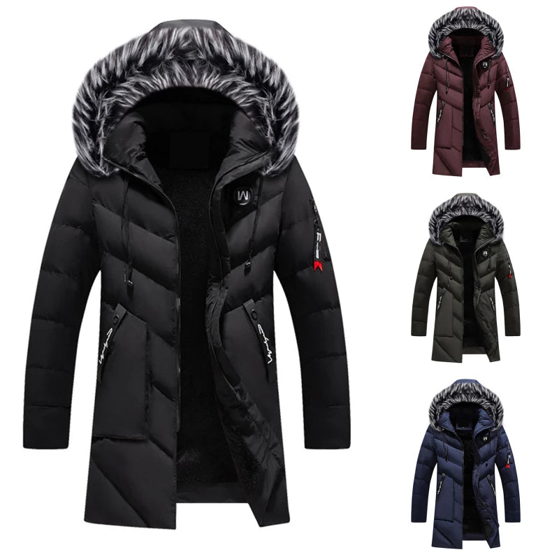 Vaughn Men's Winter Coat – Cozy Insulation, Water-Repellent Fabric & Adjustable Hood