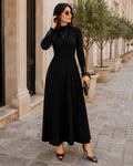 Ambrose Women's Pleated Dress – Fitted Bodice, Flowy Skirt & Refined Silhouette