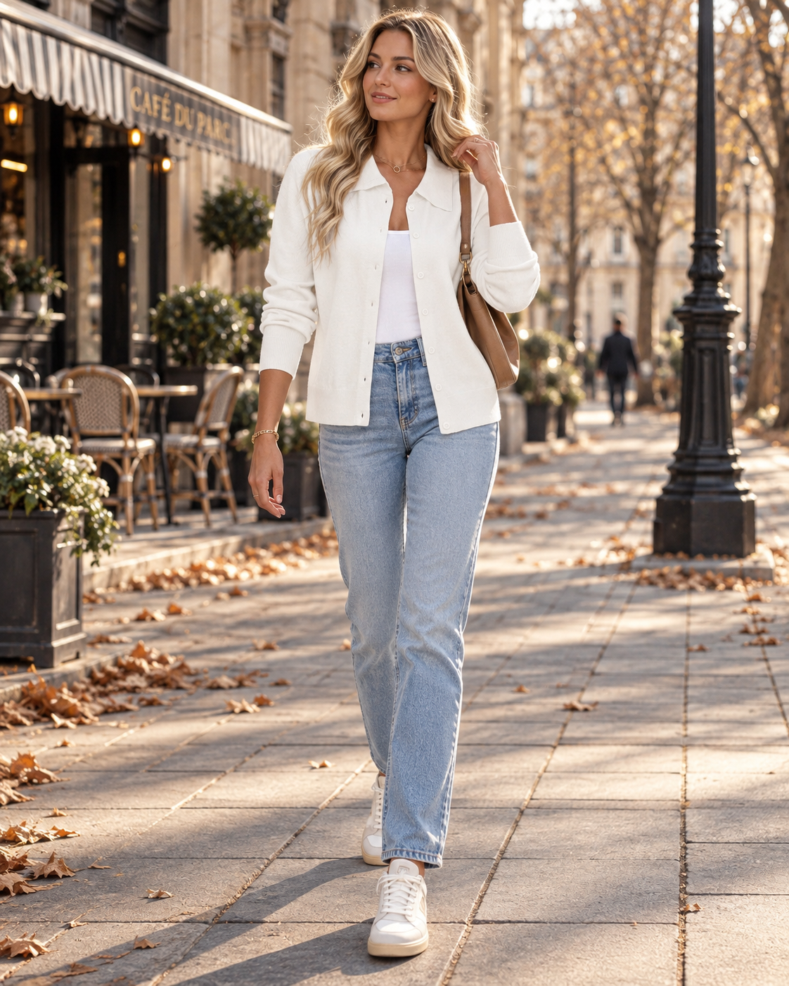 Halsey Women's Wool-Blend Cardigan – Notched Lapel, Button-Up Front & Ribbed Cuffs