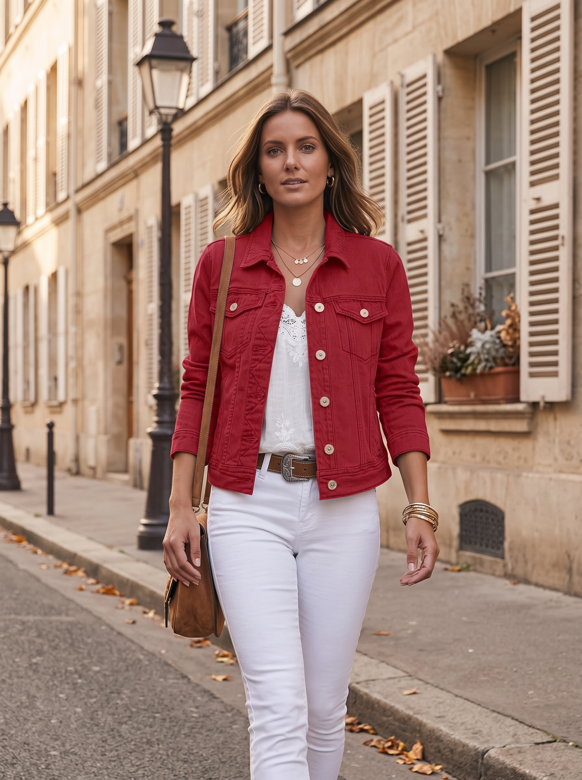 Quill Women's Denim Jacket – Button-Up Front, Western Style & 4 Handy Pockets