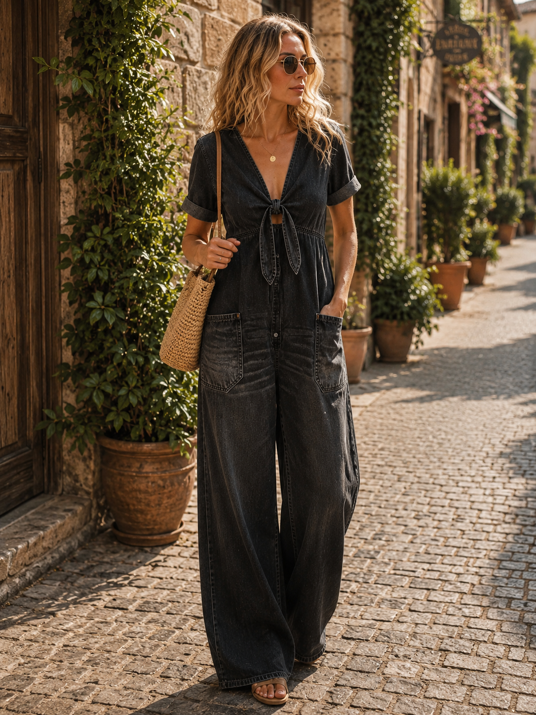 Barrick Women's Denim Jumpsuit – Gentle Fabric, Flattering Fit & Versatile Style