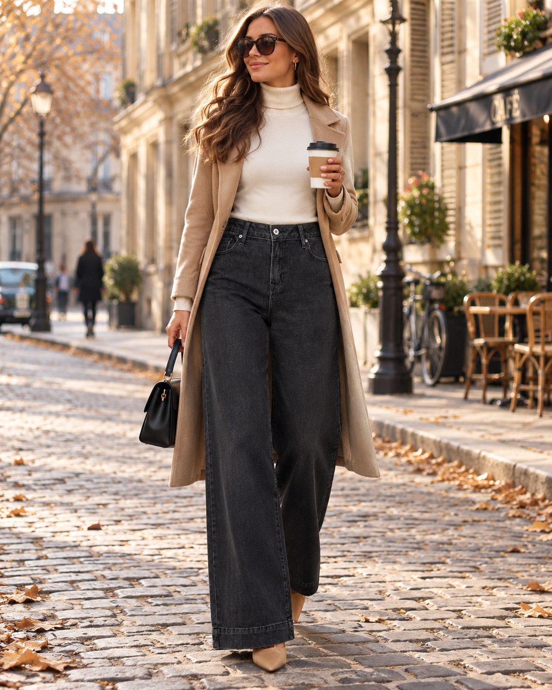 Juniper Women's High-Waisted Jeans – Straight Wide Leg, Stretch Denim & 5 Handy Pockets