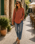Tobias Women's Tunic Top – Asymmetric Hem, Side Slits & Comfortable Fit