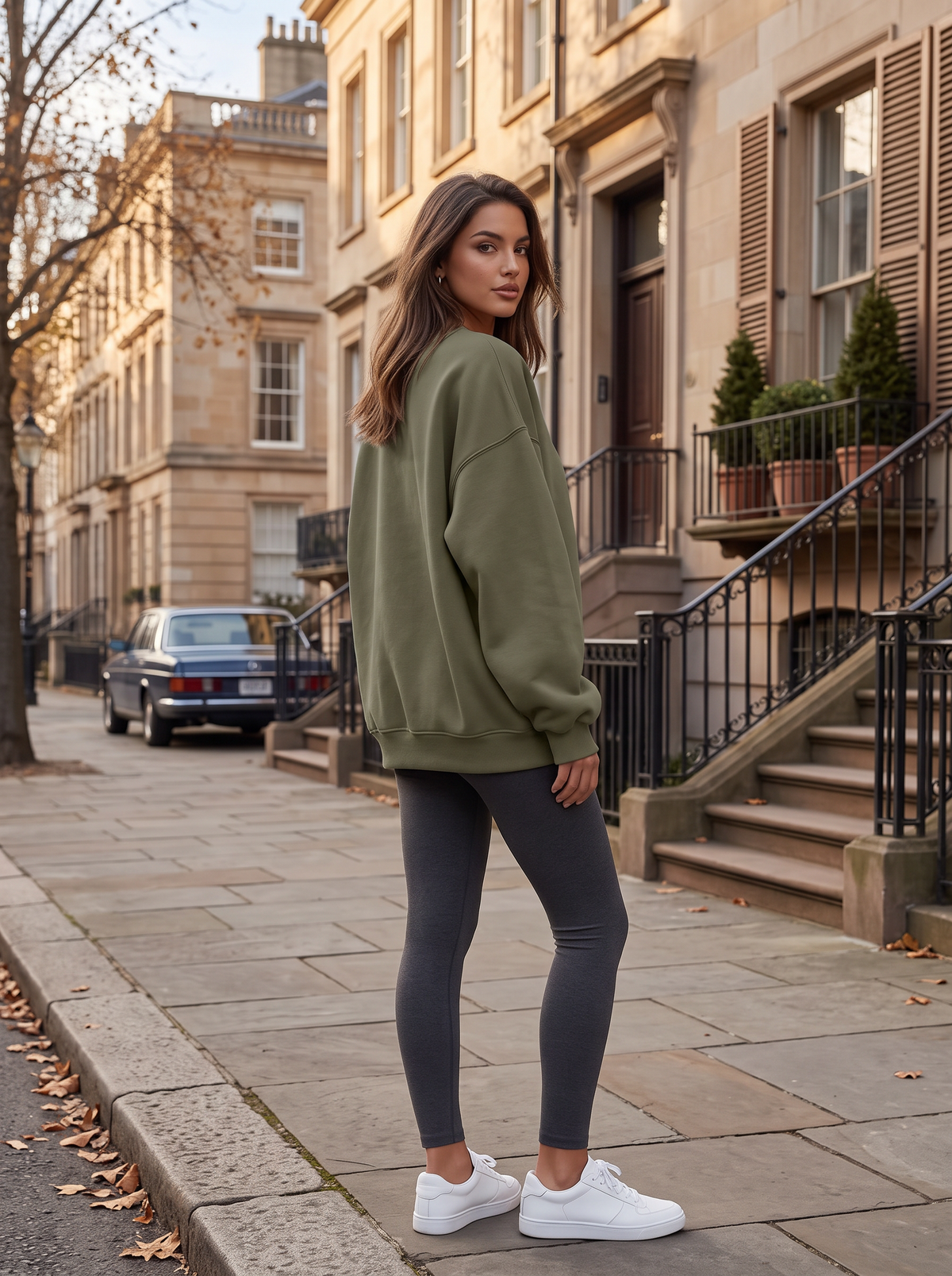 Osric Women's Oversized Fleece Sweatshirt – Crewneck, Dropped-Shoulder Design & Full-Length Sleeves