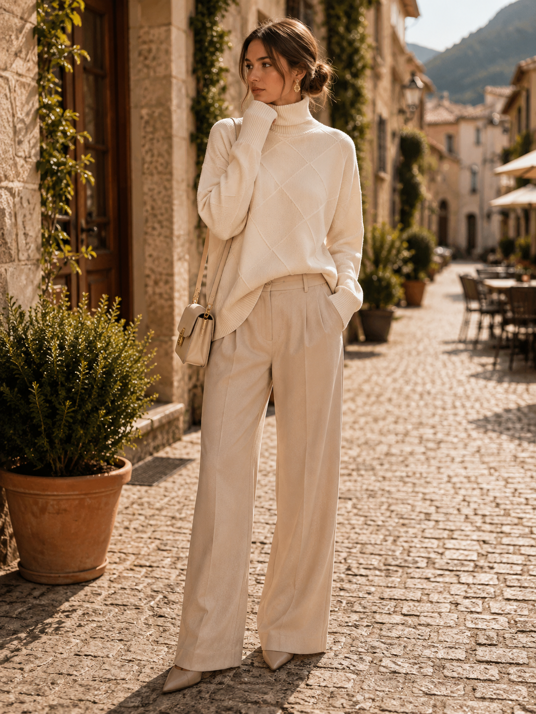 Quill Women's Oversized Turtleneck Sweater – Thick Knit, Wool Blend & Relaxed Silhouette