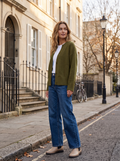 Corwin Women's Oversized Knit Cardigan – Bell Sleeves, Button-Up Front & Dropped-Shoulder Design