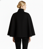 Adalina Women's Wool Coat – Chic Mandarin Collar with Detachable Belt & Easy-Going Fit