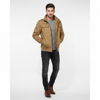 Pruitt Bomber Jacket for Men – Cozy Pilot-Style Jacket with Fleece Lining & Mandarin Collar
