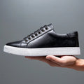 Sable Men's Leather Sneakers – Sleek Genuine Leather Sneakers with a Cushioned Sole and Timeless Design