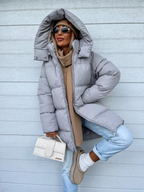 Corinne Women's Winter Coat – Cozy, Thick with Built-In Hood & Zip Closure