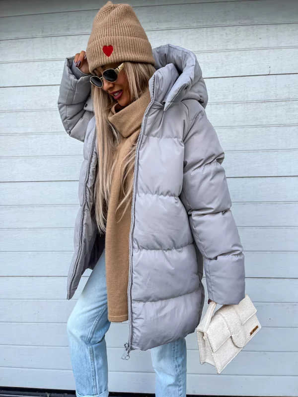 Corinne Women's Winter Coat – Cozy, Thick with Built-In Hood & Zip Closure