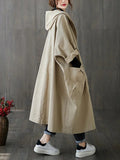 Bastien Women's Trench Coat – Long With Hood Coat with an Sophisticated Fit for Rainy Days