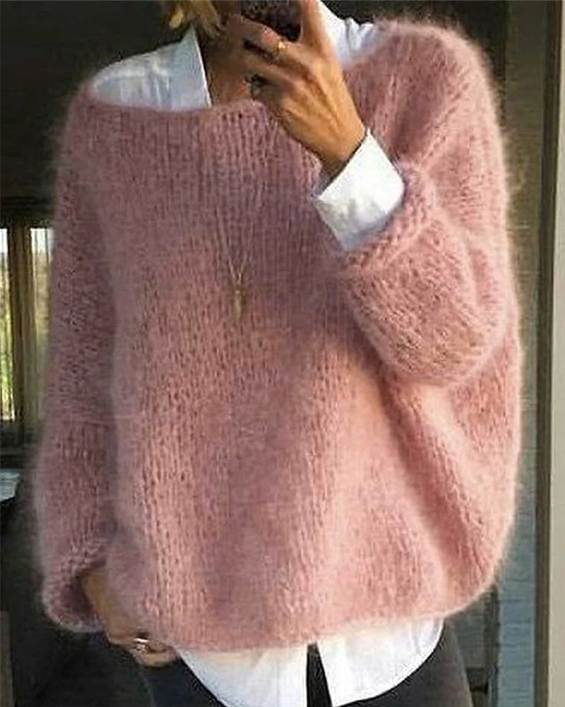 Nikolai Women's Sweater – Plush Knit Pullover with Full-Length Sleeves & a Cozy Fit for Winter