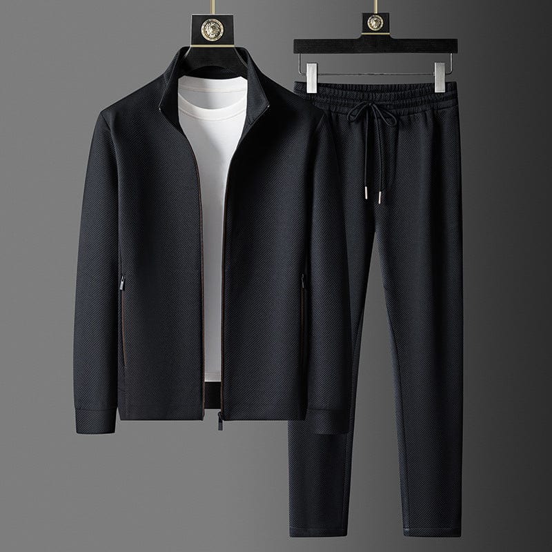 Jessamine Men's Sophisticated Tracksuit – Premium Zip-Up Set with Tapered Trousers & Breathable Fabric