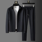 Jessamine Men's Sophisticated Tracksuit – Premium Zip-Up Set with Tapered Trousers & Breathable Fabric