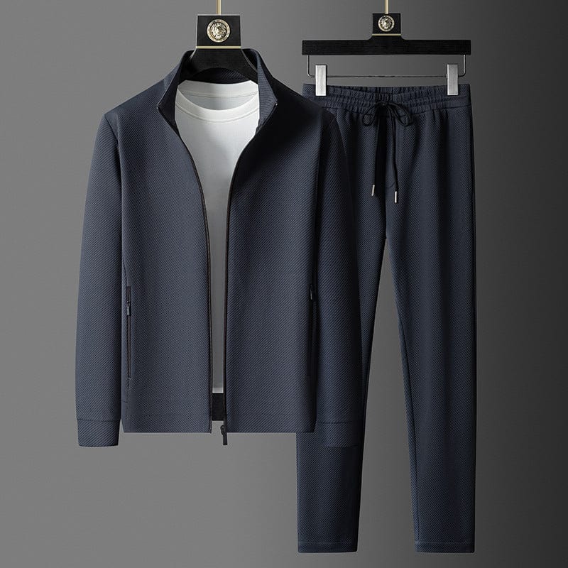 Jessamine Men's Sophisticated Tracksuit – Premium Zip-Up Set with Tapered Trousers & Breathable Fabric
