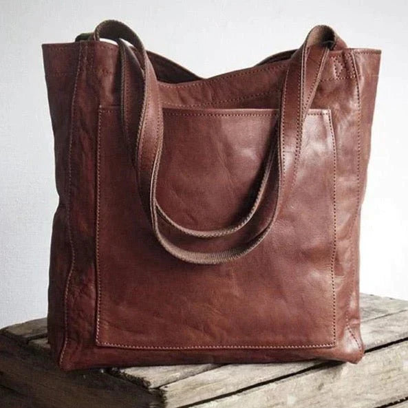 Riven Women's Tote – A Spacious Genuine-Leather Bag with Smart Compartments & Long Straps