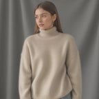 Ulysses Women's Oversized Cashmere Turtleneck Sweater – Gentle, Insulating & Sophisticated