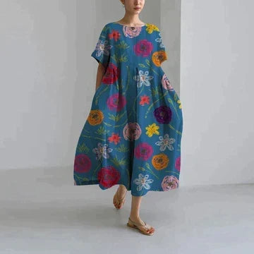 Nolan Women's Dress – Refined Floral Print, Breathable Comfort & Easy Fit