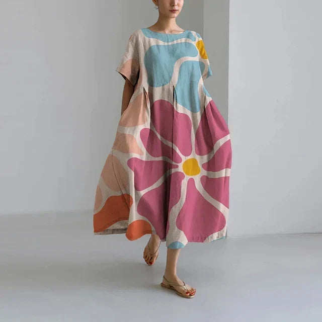 Nolan Women's Dress – Refined Floral Print, Breathable Comfort & Easy Fit