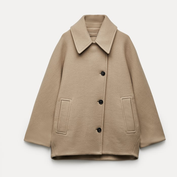Griffin Women's Coat – Sophisticated, Cozy Oversized Wool Coat for Winter