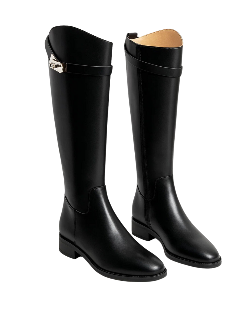 Arden Women's Below-the-Knee Boots – Minimalist Design, Cozy Low Heel & Chic Style