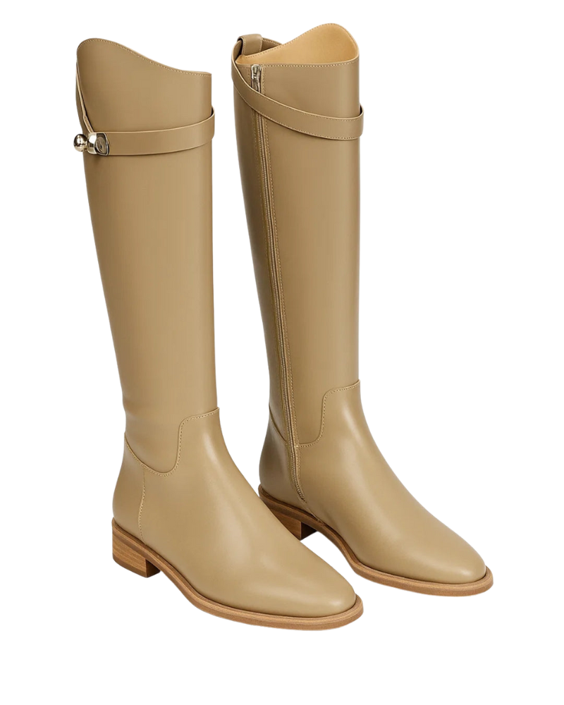 Arden Women's Below-the-Knee Boots – Minimalist Design, Cozy Low Heel & Chic Style