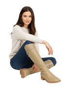 Arden Women's Below-the-Knee Boots – Minimalist Design, Cozy Low Heel & Chic Style