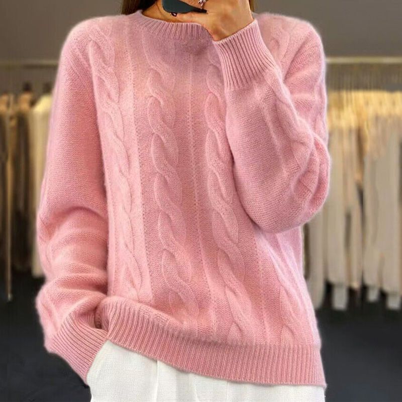 Junia Cable-Knit Sweater – Wool & Cashmere Blend, Plush and Refined for Maximum Comfort