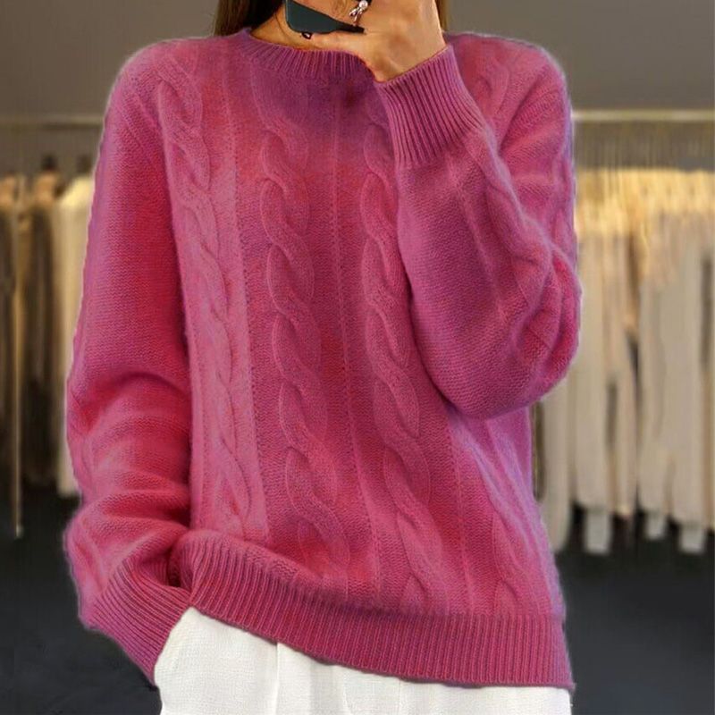 Junia Cable-Knit Sweater – Wool & Cashmere Blend, Plush and Refined for Maximum Comfort