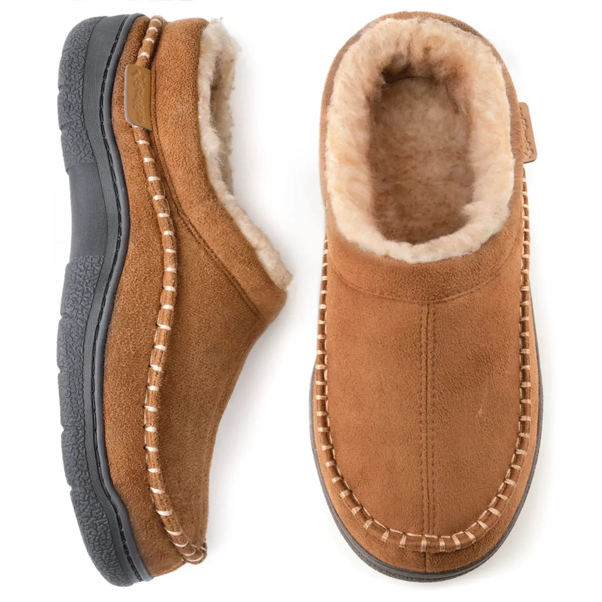 Fitzgerald Men's Slippers – Insulating Lined House Shoes with Non-Slip Sole & Superior Comfort
