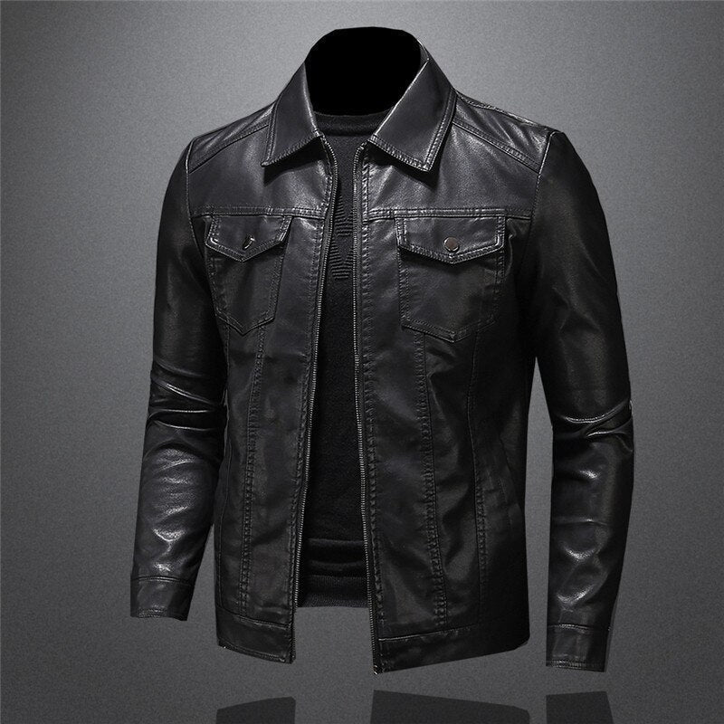 Quinn Men's Premium Leather Jacket – Timeless Style, Built to Last & Refined